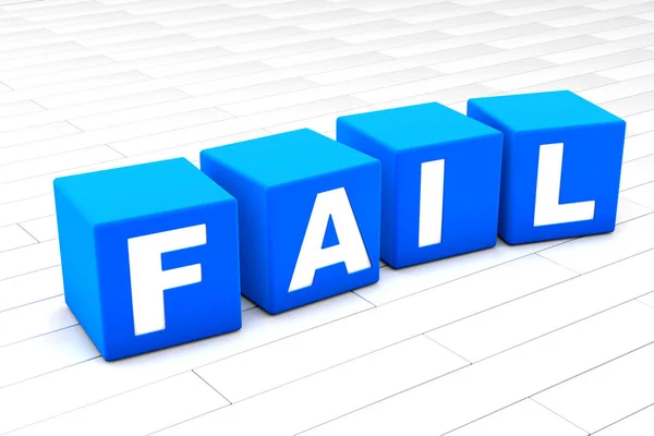 3D illustration of the word Fail — Stock Photo, Image