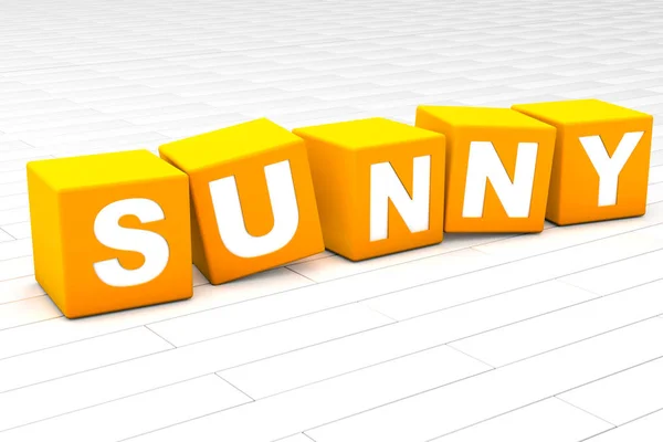 Sunny word illustration — Stock Photo, Image