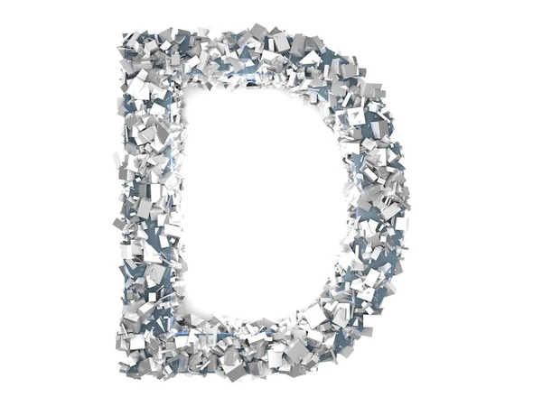 Carta de cristal - D — Fotografia de Stock