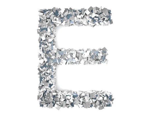 Carta de cristal - E — Fotografia de Stock