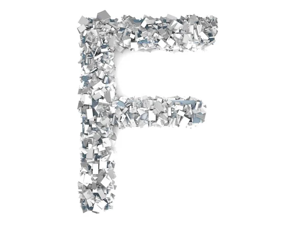 Carta de cristal - F — Foto de Stock