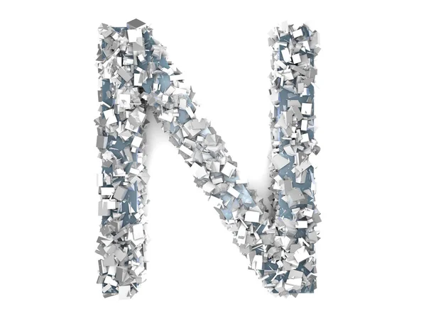 Carta de cristal - N — Fotografia de Stock