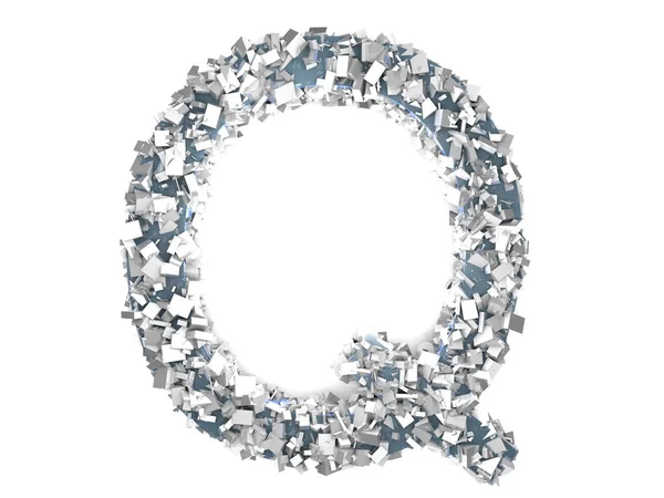 Crystal Letter - Q — Stock Photo, Image