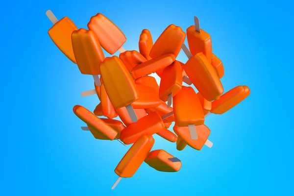 Oranje ijs — Stockfoto