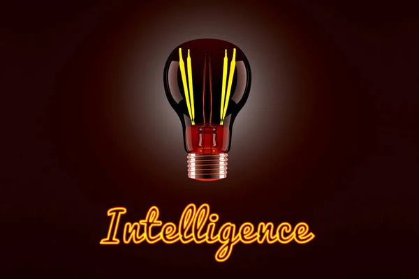 Лампочка и интеллект — стоковое фото