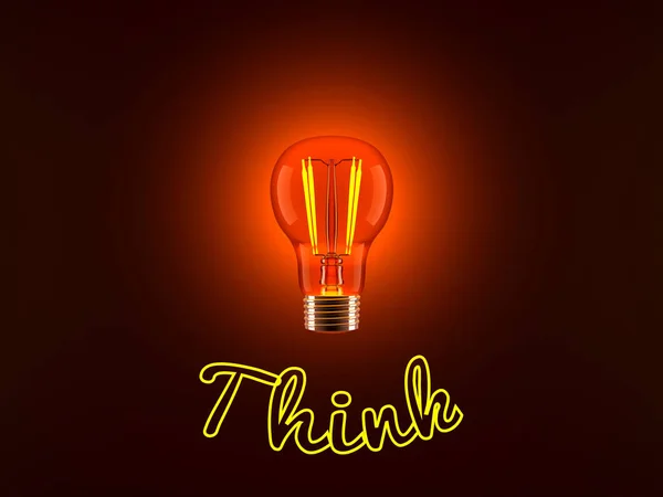 Light Bulb and Think — Stock Photo, Image