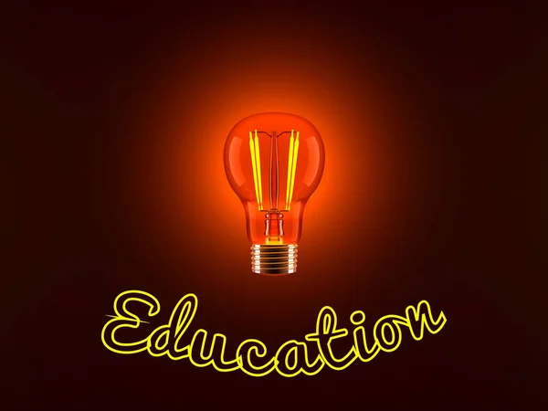 Light Bulb and Education — Stock Photo, Image