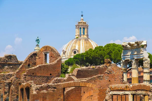 View Historic Church Rome Italy Sunny Day — Stock Photo, Image