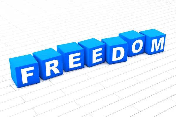 3D rendered illustration of the word Freedom — Stock Photo, Image