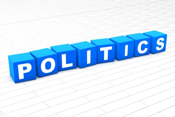 Rendered Illustration Word Politics — Stock Photo, Image