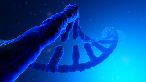 3D wytopione ilustracja helisy Dna — Zdjęcie stockowe