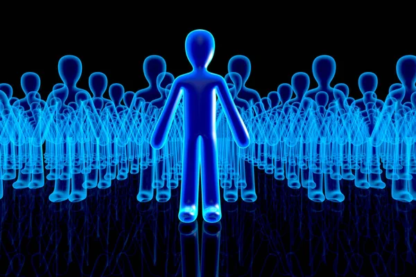 Illustration of Followers appearing behind a Avatar icon — Stock Photo, Image