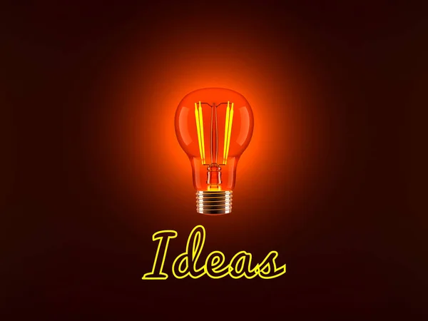 Light Bulb and Ideas — Stock Photo, Image