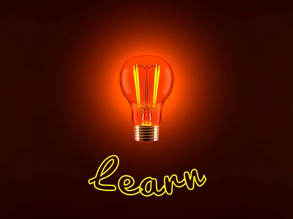 Light Bulb and Learn — Stock Photo, Image