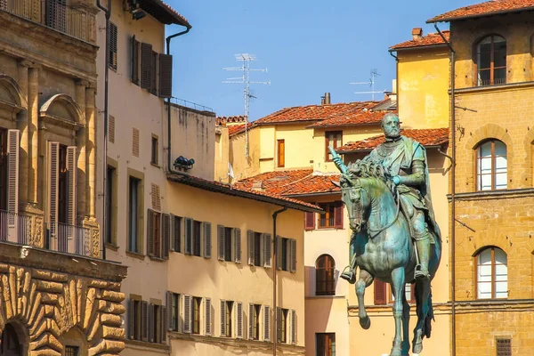 Jezdecký pomník Cosimo já ve Florencii — Stock fotografie