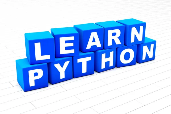 Вивчайте ілюстрацію слова Python — стокове фото