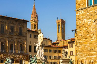 Fountain of Neptune on Piazza della Signoria in Florence clipart