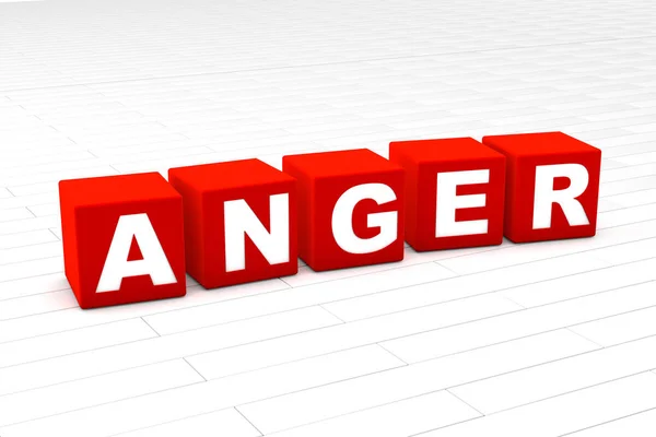 Anger word 3D Illustration — Stock Photo, Image