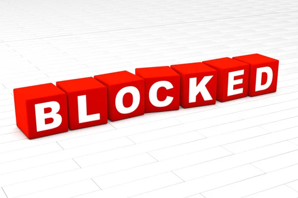 Blocked 3D Illustration — Stock Photo, Image