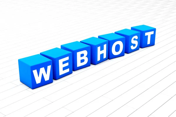 Ilustracja słowo webhost — Zdjęcie stockowe