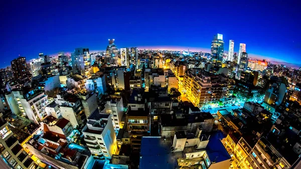 Panorama de Buenos Aires ao anoitecer — Fotografia de Stock