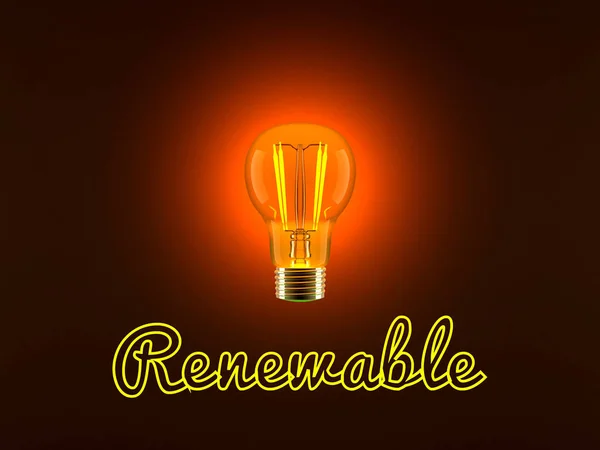 Light Bulb and Renewable — Stock Photo, Image