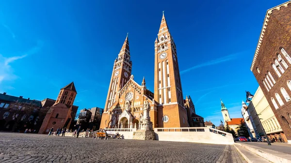 Pohled na katedrálu Szegedu, Maďarsko — Stock fotografie