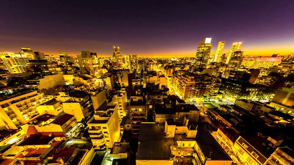 Buenos Aires panorama at dusk — Stock Photo, Image