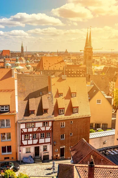 Panoramautsikt över Nürnberg, Tyskland — Stockfoto