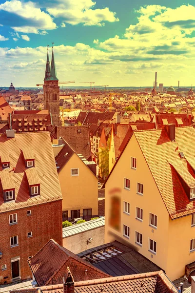 Panoramic view over Nuremberg, Germany — Stock Photo, Image
