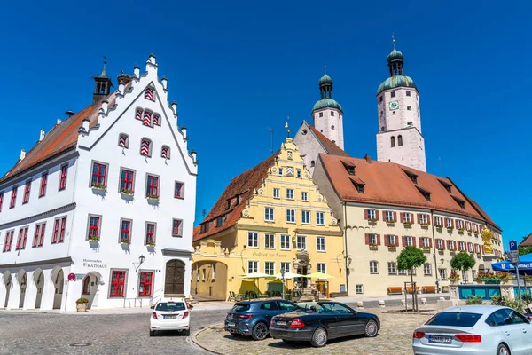 Arquitectura histórica en la ciudad de Wemding en Alemania — Foto de Stock