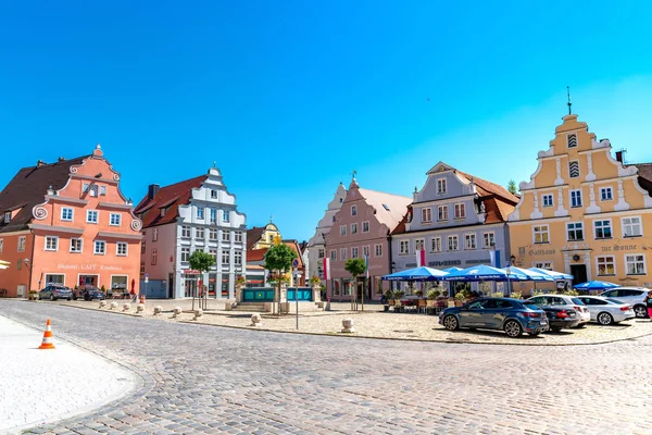 Arquitectura histórica en la ciudad de Wemding en Alemania — Foto de Stock