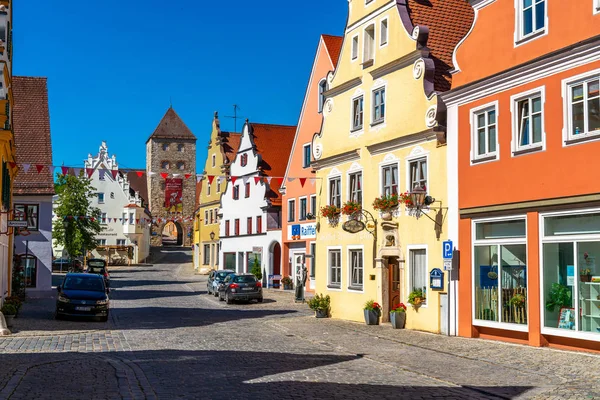 Historische architectuur in de stad Wemding in Duitsland — Stockfoto