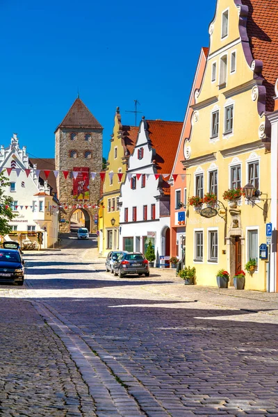 Historisk arkitektur i staden Wemding i Tyskland — Stockfoto