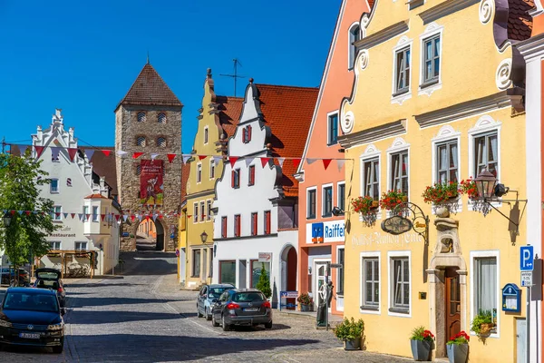 Historische architectuur in de stad Wemding in Duitsland — Stockfoto