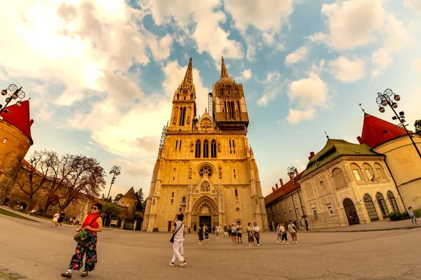 Záhřebská katedrála v Chorvatsku — Stock fotografie