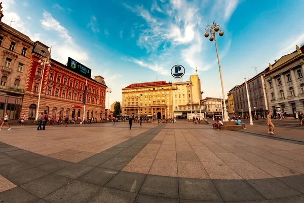 Главная площадь Загреба — стоковое фото