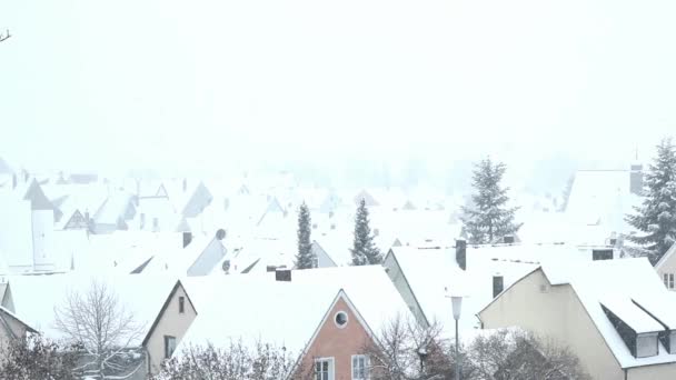 Blick Auf Ein Kleines Haus Winter — Stockvideo