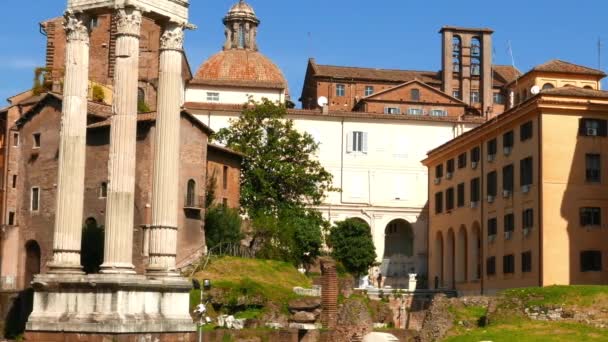 Ιστορική Αρχιτεκτονική Στη Ρώμη Ιταλία — Αρχείο Βίντεο