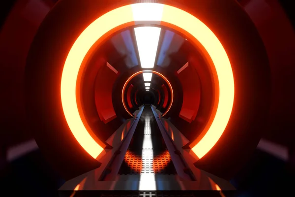 공상 과학 터널의 애니메이션 — 스톡 사진