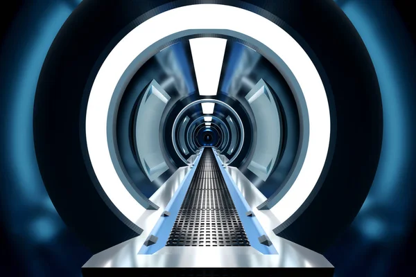 공상 과학 터널의 애니메이션 — 스톡 사진