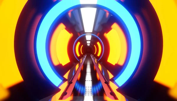 A Science fiction Tunnel Animation — Stock Photo, Image