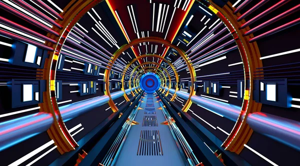 Eine Science-Fiction-Tunnel-Animation — Stockfoto