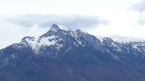 Vista Sobre Paisagem Com Montanhas Redor Salzburgo Áustria — Vídeo de Stock