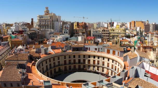 Панорамний Вид Історичні Будівлі Стародавнього Міста Валенсії Іспанія — стокове відео