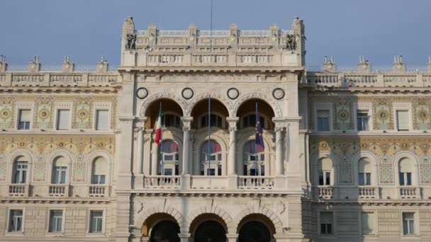 Architettura Storica Nel Centro Storico Trieste — Video Stock