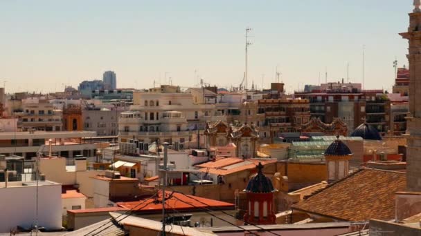 Vista Panorámica Los Edificios Históricos Del Casco Antiguo Valencia España — Vídeo de stock