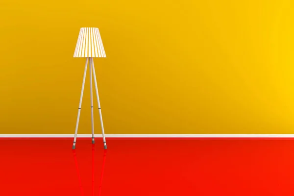 3D-illustration av en lampa i ett färgglatt rum — Stockfoto