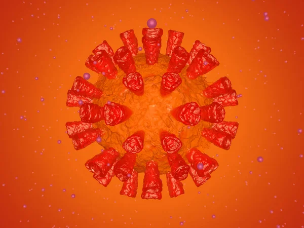 Illustration 3D d'un coronavirus — Photo