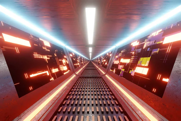 Science Fiction korridor Illustration — Stockfoto